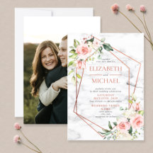 Kupfergeometrisches Marmor Rosa Blumenzehen