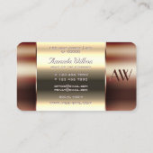 Kupferglas-Gehäuse mit Beige-Liquid-Monogramm Visitenkarte (Rückseite)