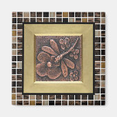 Kupferglasfliesen Magnet (Vorne)