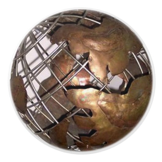 Kupferglobe Keramikknauf (Vorderseite)