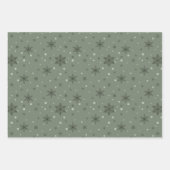 Kupferglocken und grüne Schneeflocken Weihnachten Geschenkpapier Set (Vorderseite 2)