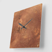 Kupferhintergrund Quadratische Wanduhr (Winkel)