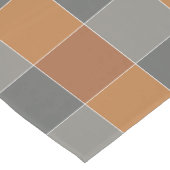 Kupferkaramel und graue Quadrate Mittelgroßer Tischläufer (Ecke)