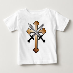 Kupferkreuz mit überquerten Schwertern Baby T-shirt