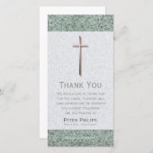 Kupferkreuz Stone 1 Beerdigung Danke Foto-Karte (Vorne/Hinten)