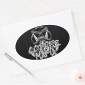 Kupfermafia-Aufkleber Ovaler Aufkleber (Umschlag)