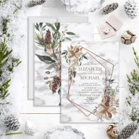 Kupfermarmor Geometric Winter Greenerity Wedding