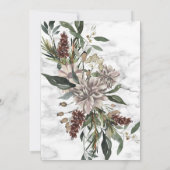 Kupfermarmor Geometric Winter Greenerity Wedding Einladung (Rückseite)