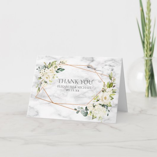 Kupfermarmor Geometrisches Foto Karte (Vorderseite)