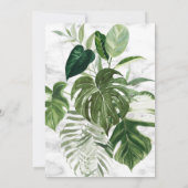 Kupfermarmordusche, geometrische Tropengolddusche Einladung (Rückseite)