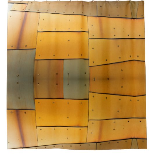 Kupfermessblech Duschvorhang (Vorderseite)