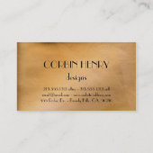 Kupfermetall-Visitenkarten Visitenkarte (Rückseite)