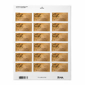 Kupfermetalladressen Adressaufkleber (Vorne)