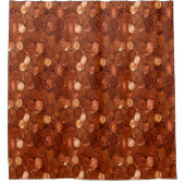 Kupfermünzen Duschvorhang (Vorderseite)