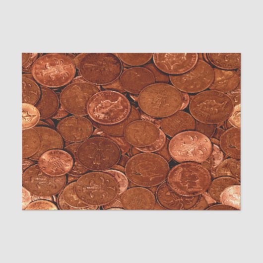 Kupfermünzen Seidenpapier (Vorderseite)