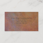 Kupferne Beschaffenheiten Visitenkarte (Rückseite)