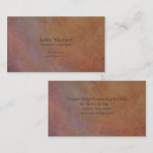 Kupferne Beschaffenheiten Visitenkarte (Vorne/Hinten)