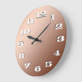 Kupferne Eleganzeinfachheit Große Wanduhr (Winkel)