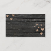 Kupferne Herz-Visitenkarten Visitenkarte (Rückseite)