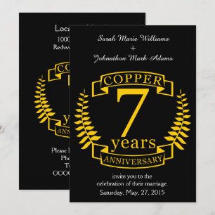 Kupferne Hochzeit 7 Jahre Einladung