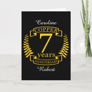 Kupferne Hochzeit 7 Jahre Karte