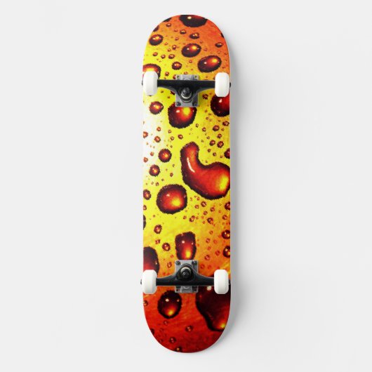 Kupferne Regentropfen Skateboard (Vorderseite)