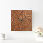 Kupferne Spirale Quadratische Wanduhr (Zuhause)