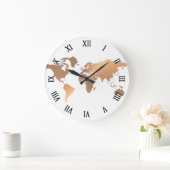 kupferne Uhr der Weltkarte (Zuhause)