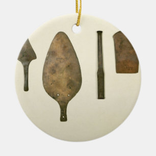 Kupferne Werkzeuge, Harappa, 2300-1750 BC Keramikornament