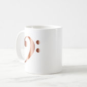 Kupferner Bassschlüssel Kaffeetasse (Vorderseite Links)