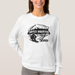 Kupferner Gebirgscolorado-Skiaufzug Hoodie T-Shirt