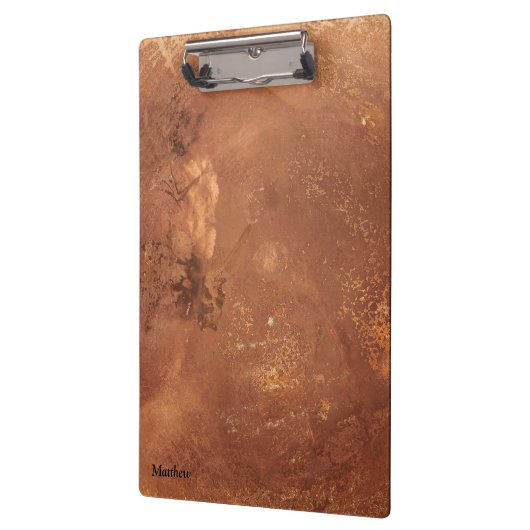 Kupferner Hintergrund Klemmbrett (Links)