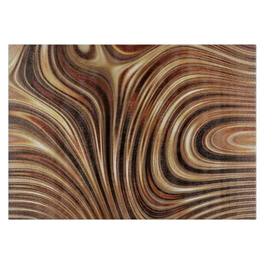 Kupferner Kaffee-Wirbel Schneidebrett (Vorderseite)