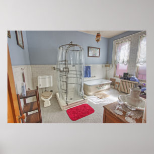 Kupferner König Victorian Bathroom - Butte Montana Poster