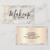Kupferner Rosengoldananasmarmor-Make-upkünstler Visitenkarte (Vorne/Hinten)