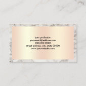 Kupferner Rosengoldananasmarmor-Make-upkünstler Visitenkarte (Rückseite)