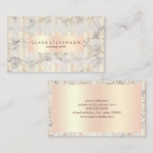 Kupferner Rosengoldananasmarmor-Make-upkünstler Visitenkarte (Vorne/Hinten)