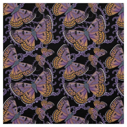 Kupferner Schmetterling Boulders Stoff (Muster)