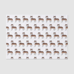 Kupferner Siberian Husky Süßer Hundemuster Seidenpapier