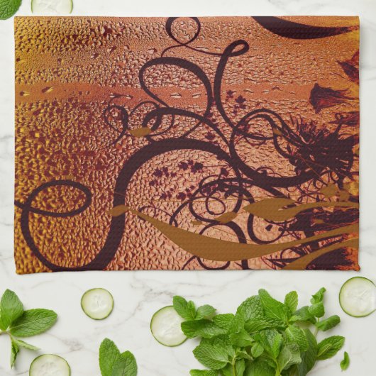 Kupferner Tau Geschirrtuch (Gefaltet)