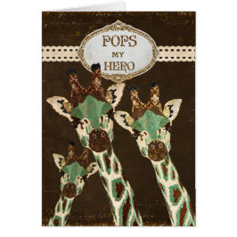 Kupferner u. aquamariner Giraffen-Pop ist