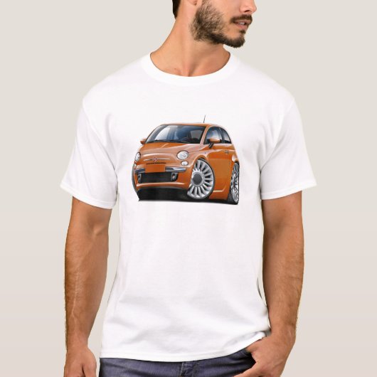 Kupfernes Auto Fiats 500 T-Shirt (Vorderseite)