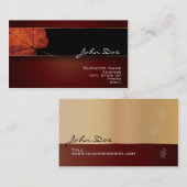 Kupfernes Blatt Visitenkarte (Vorne/Hinten)