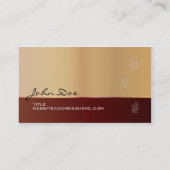 Kupfernes Blatt Visitenkarte (Rückseite)