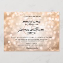 Kupfernes Bokeh beleuchtet elegante Hochzeit