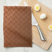 Kupfernes Diamondplate Blick-Muster Handtuch (Viertel Falte)