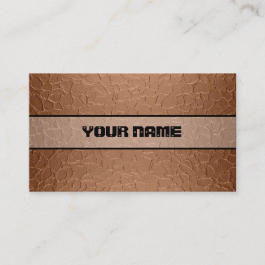 Kupfernes glänzendes Edelstahl-Metall 2 Visitenkarte (Vorderseite)