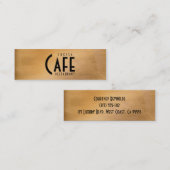 Kupfernes metallisches Restaurant-dünne Mini Visitenkarte (Vorne/Hinten)