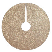 Kupfernes Rosen-Goldmetallischer Glitzer Polyester Weihnachtsbaumdecke (Vorderseite)