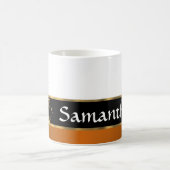 Kupfernes Schwarz- und Goldmonogramm Kaffeetasse (Mittel)